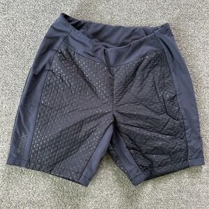 Swix Shorts Womens Small Black Insulated Quilted Ski Athletic Stretch 8 Inseam